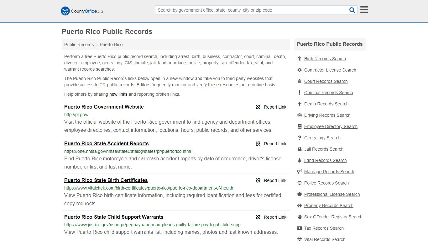 Public Records - Puerto Rico (Business, Criminal, GIS, Property & Vital ...